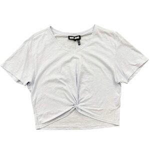 NWT DKNY Jeans Twist Front Slub Knit Top